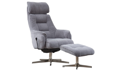 Swivel Chair & Stool Maskat Smoke