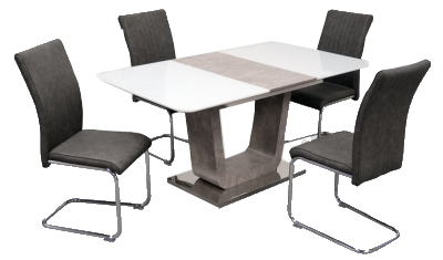 Extending Dining Table & 4 Dining Chairs