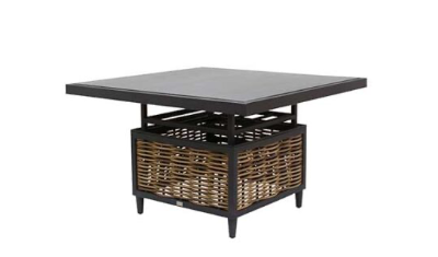 Adjustable Dining Table with Smoked Oak Top