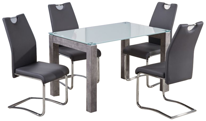 120cm Dining Table with 4 Chairs