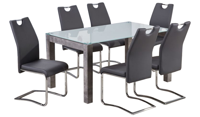 150cm Dining Table with 6 Chairs