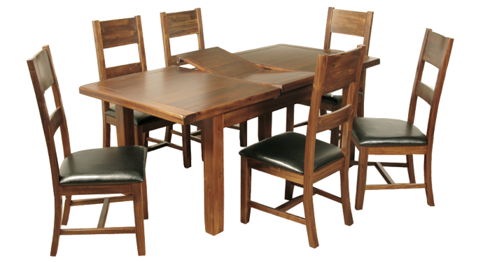 150cm Extending Dining Table & 6 Ch