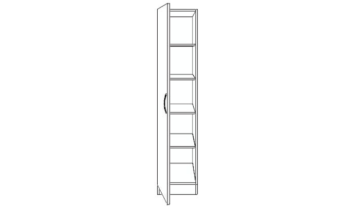 1 Door Robe with Shelves