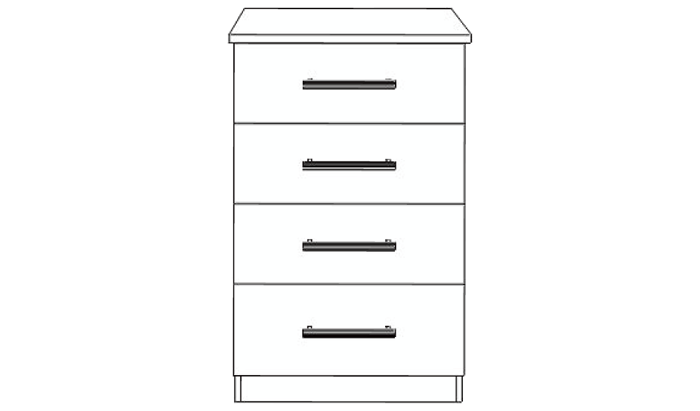 4 Drawer Narrow Chest